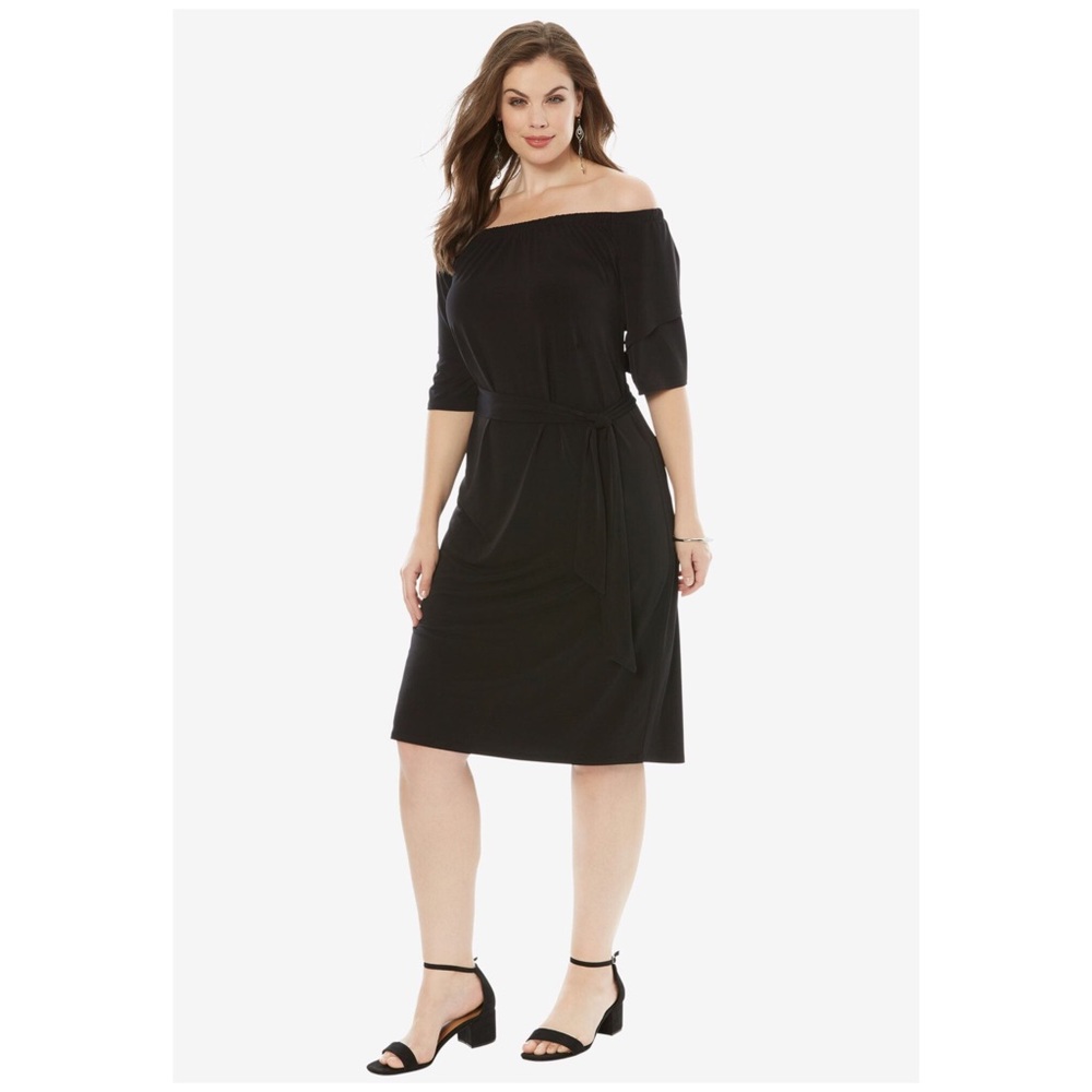 Off the Shoulder Soft Chic Midi Dress
